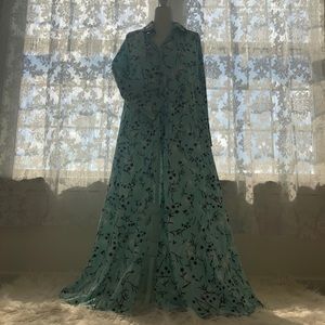 Button front maxi dress